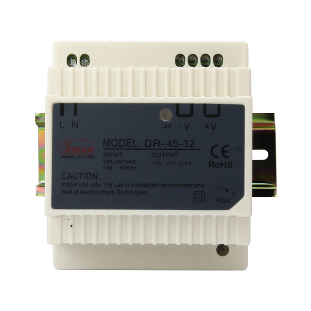 Alimentation d'énergie de commutation de rail de vacarme de DR-45-12 45W 12VDC pour l'équipement de contrôle industriel